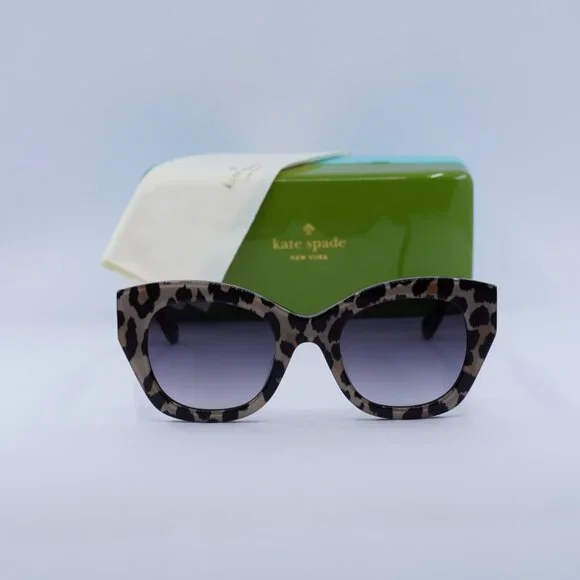 🕶️ New Kate Spade JALENA/S 07RM 9O Sunglasses - Panter Frame, Grey Lenses